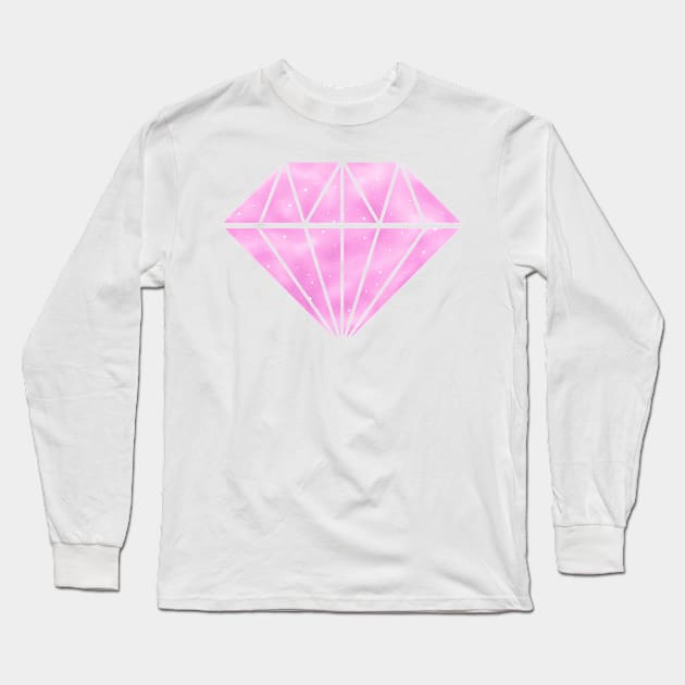 Bright Pink Diamond Long Sleeve T-Shirt by TotalGeekage